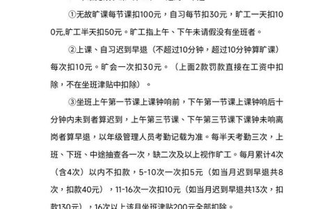 员工迟到早退管理制度，员工迟到早退管理制度条例